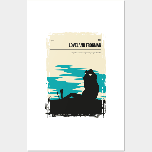 Loveland Frogman Vintage Minimal Travel Poster Wall Art by jornvanhezik